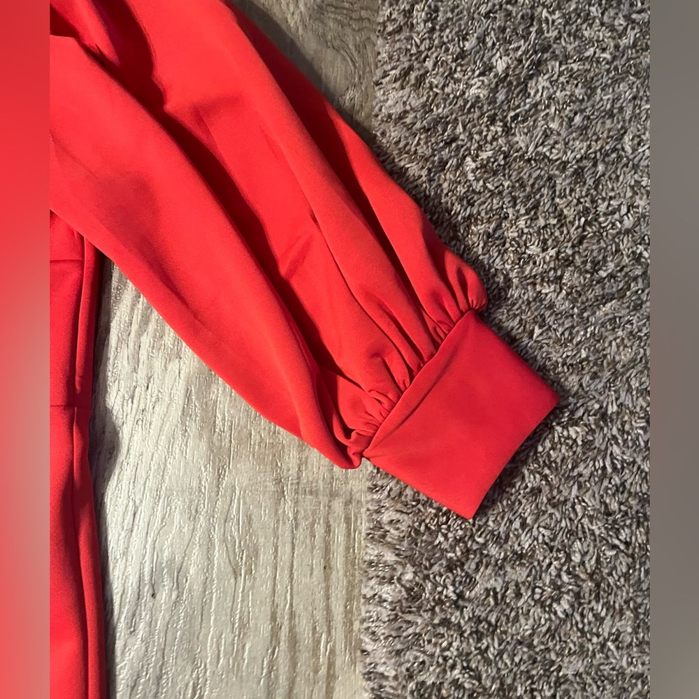 ELOQUI bright red midi dress. NWOT.